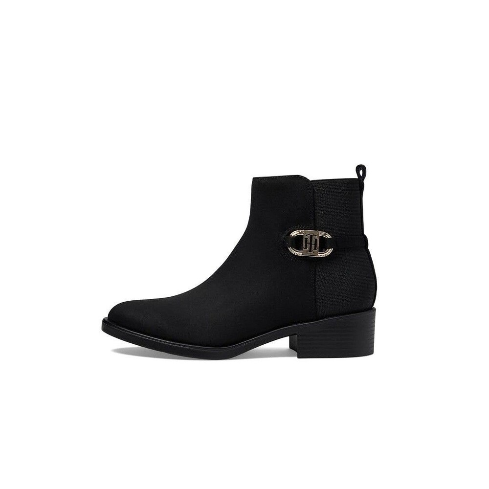 Tommy Hilfiger Womens 10 M Black Faux Suede Imiera Ankle Booties NIB TH7